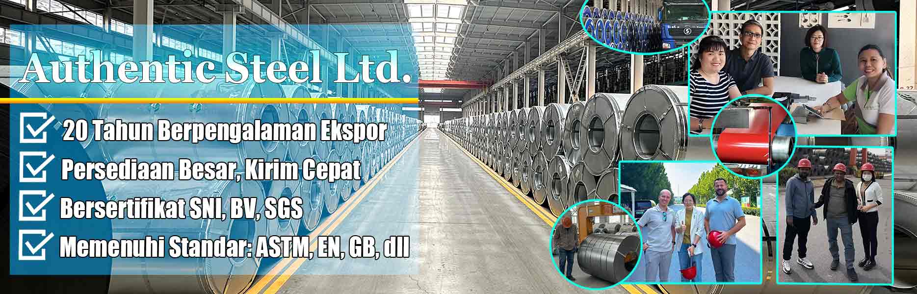 Foto kerjasama Authentic Steel dengan customer internasional dalam pengadaan koil baja.