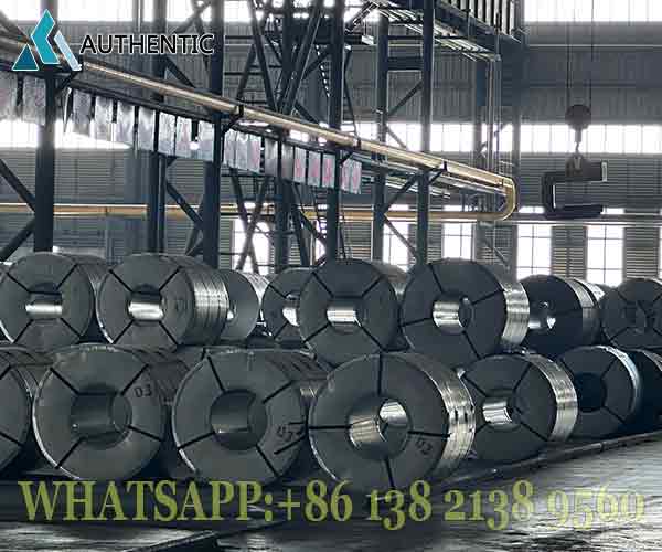 Lini produksi otomatis di pabrik kami yang menggunakan teknologi canggih untuk menghasilkan Bobina GI dengan ketebalan lapisan seng yang konsisten.