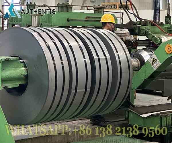 Lini produksi otomatis Coil Slitting Galvanis di pabrik kami yang menjamin kapasitas pasokan besar dan kualitas permukaan seng yang stabil.