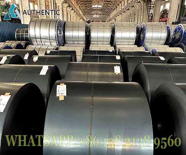 Sistem pengikatan secure strapping pada Strip Steel Hitam kami untuk menjamin keamanan selama pengiriman laut jangka panjang ke Indonesia.