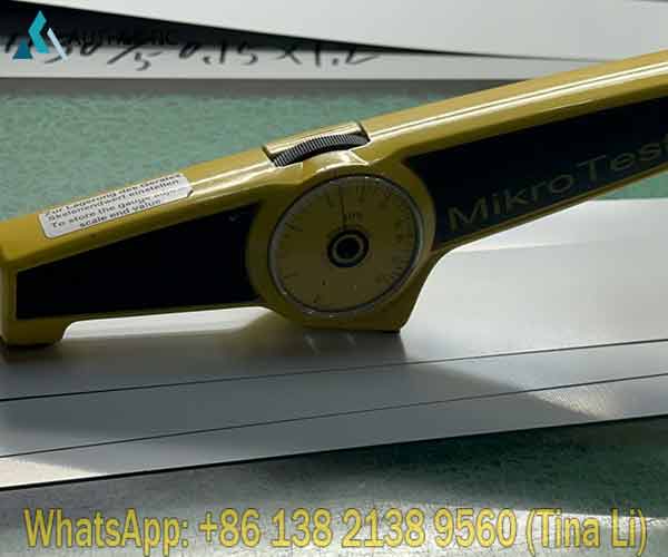 Strict quality inspection for PPGI steel coil ensuring micron level paint thickness and superior coating adhesion before global shipping.